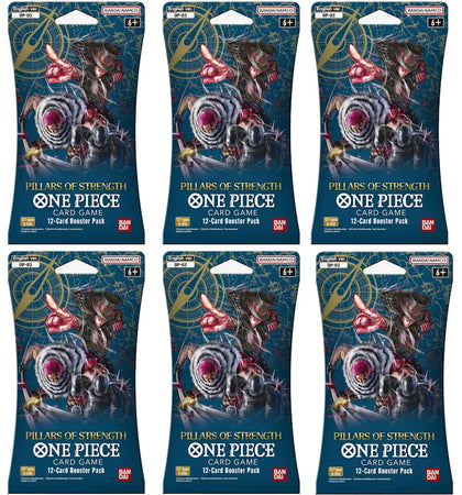 2023 Bandai One Piece Card Game Pillars of Strength Booster Pack (OP-03) (English) 6x Lot - authentic Bandai product