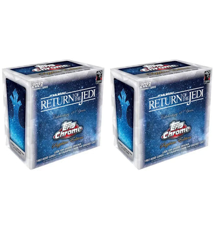 2023 Topps Chrome Star Wars Return of the Jedi 40th Anniversary Sapphire Edition Box 2x Lot - authentic Topps product