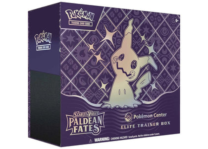 2024 Pokémon Scarlet & Violet Paldean Fates Pokemon Center Elite Trainer Box - authentic Pokemon sneakers