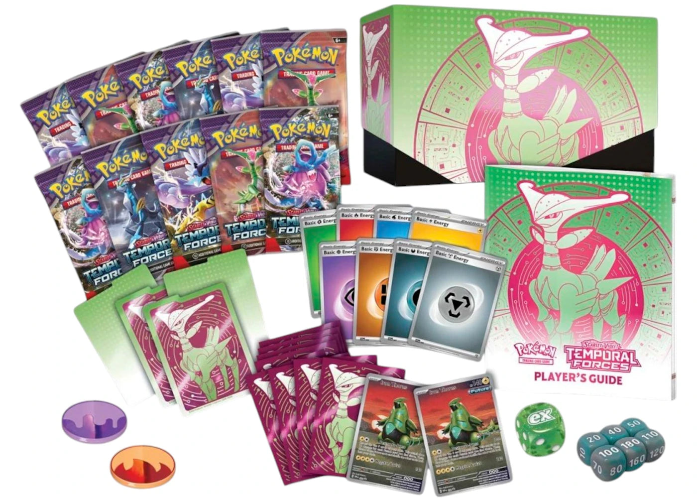 2024 Pokémon Scarlet & Violet Temporal Forces (Iron Leaves) Pokemon Center Elite Trainer Box - vue secondaire A