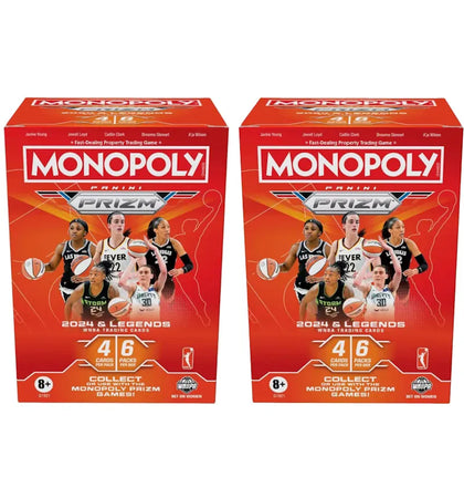 2024 Panini Monopoly Prizm WNBA Booster Box 2x Lot - authentic Panini product