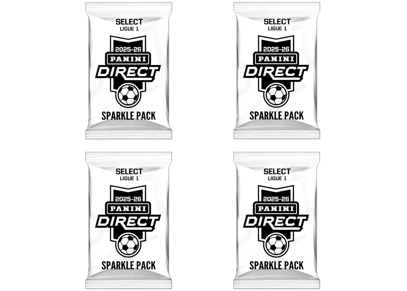2025-26 Panini Select Ligue 1 White Sparkle Pack 4x Lot - vue 360