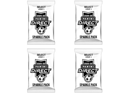 2025-26 Panini Select Ligue 1 White Sparkle Pack 4x Lot - authentic Panini product