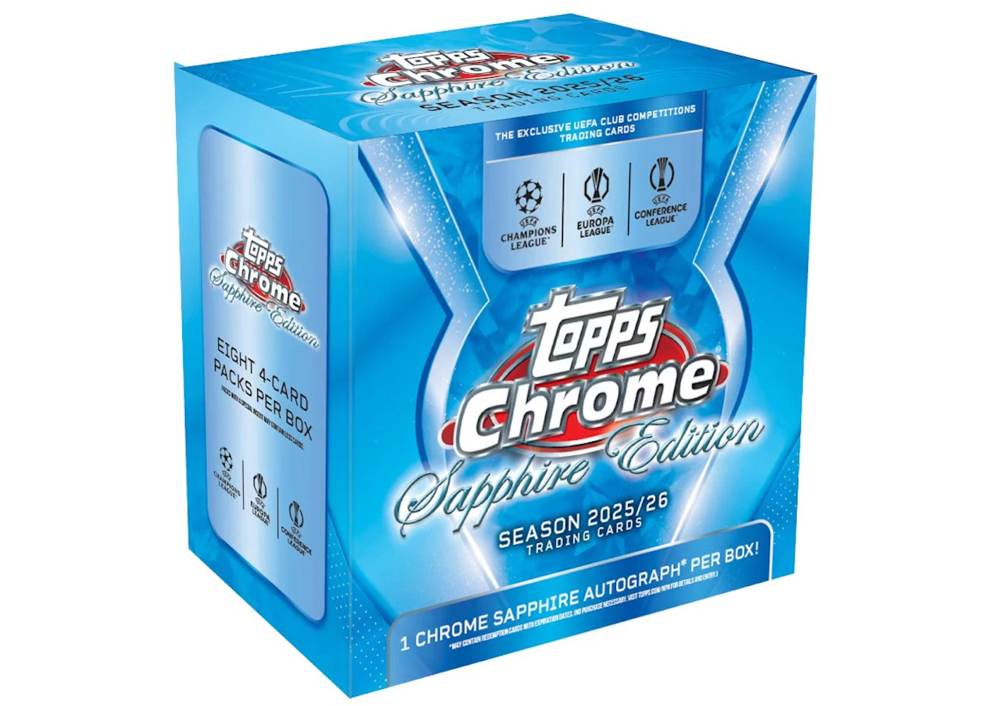 2025/26 Topps Chrome Sapphire UEFA Club Competitions Box - vue secondaire A