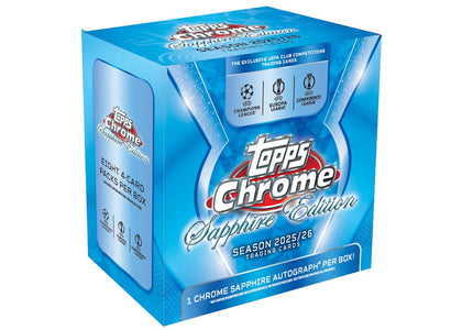 2025/26 Topps Chrome Sapphire UEFA Club Competitions Box - product view 2