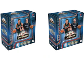 2025-26 Topps Chrome Updates Basketball Mega Box (Fanatics Exclusive) 2x Lot - vue 360