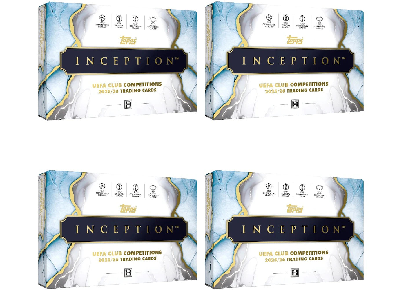 2025/26 Topps Inception UEFA Club Competitions Hobby Box 4x Lot - vue 360