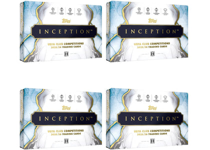 2025/26 Topps Inception UEFA Club Competitions Hobby Box 4x Lot - authentic Topps product