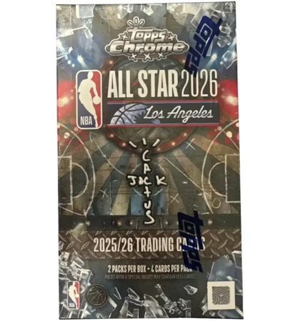 2025-26 Topps Chrome Cactus Jack All Star NBA Hobby Box - authentic Topps product