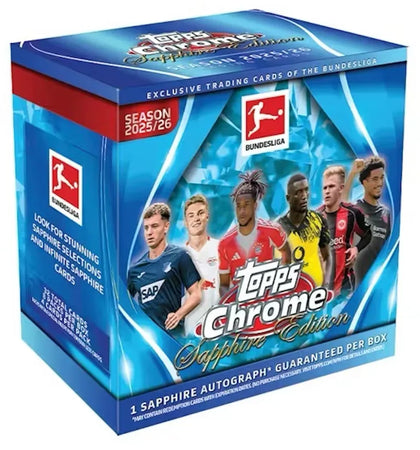 2025/26 Topps Chrome Saphire Edition Bundesliga Hobby Box - authentic Topps product