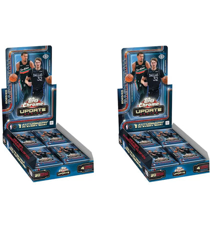 2025-26 Topps Chrome Updates Basketball Hobby Box 2x Lot - authentic Topps product