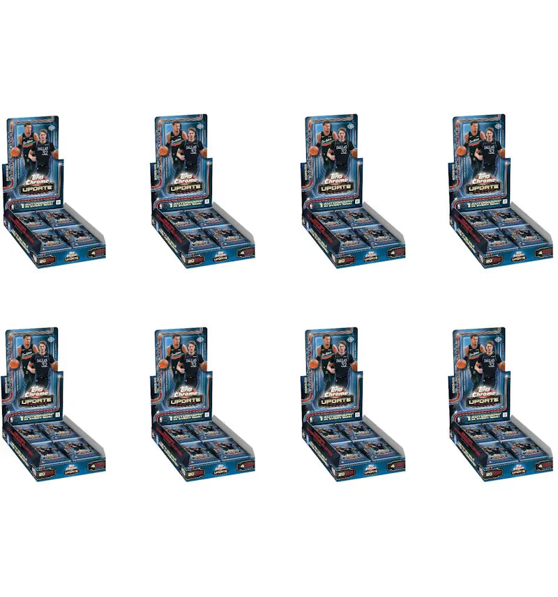 2025-26 Topps Chrome Updates Basketball Hobby Box 8x Lot - vue 360