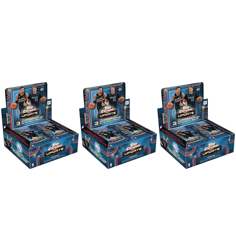 2025-26 Topps Chrome Updates Basketball Jumbo Box 3x Lot - vue 360