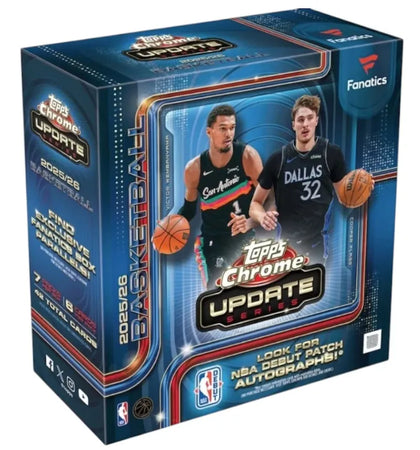 2025-26 Topps Chrome Update Basketball Mega Box (Fanatics Exclusive) - authentic Topps product