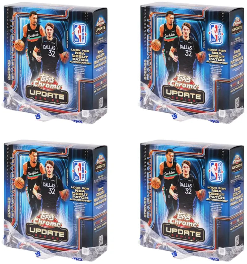 2025-26 Topps Chrome Updates Basketball Mega Box (Without Seal) 4x Lot - vue 360