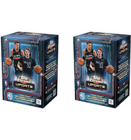 2025-26 Topps Chrome Update Basketball Value Box 2x Lot - authentic Topps product