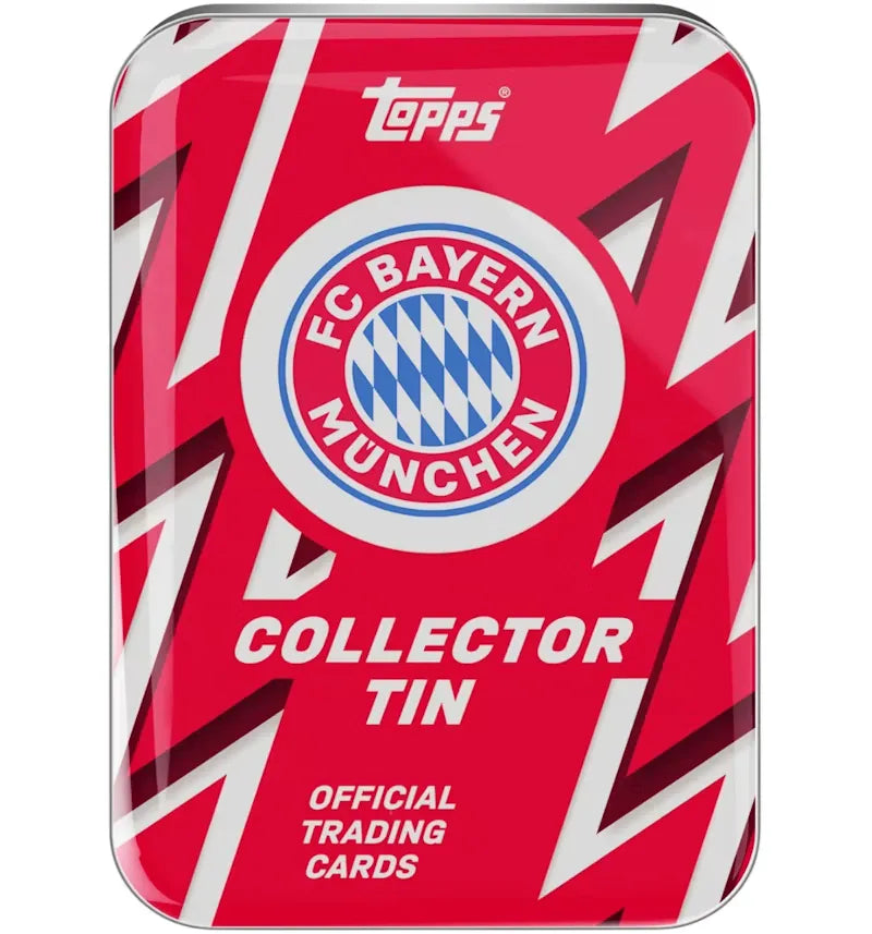 2025-26 Topps FCB Bayern Muchen Collector Tin 10x Lot - vue 360