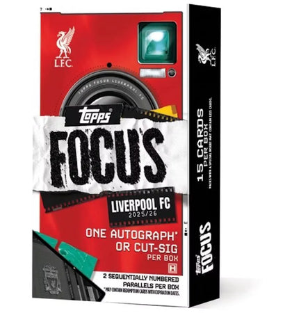 2025-26 Topps Focus Liverpool LFC Hobby Box - authentic Topps product