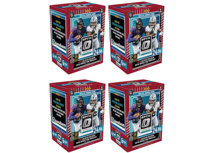 2025 Panini Optic Donruss Football NFL (Pink Parallells) Blaster Box 4x Lot - product view 2