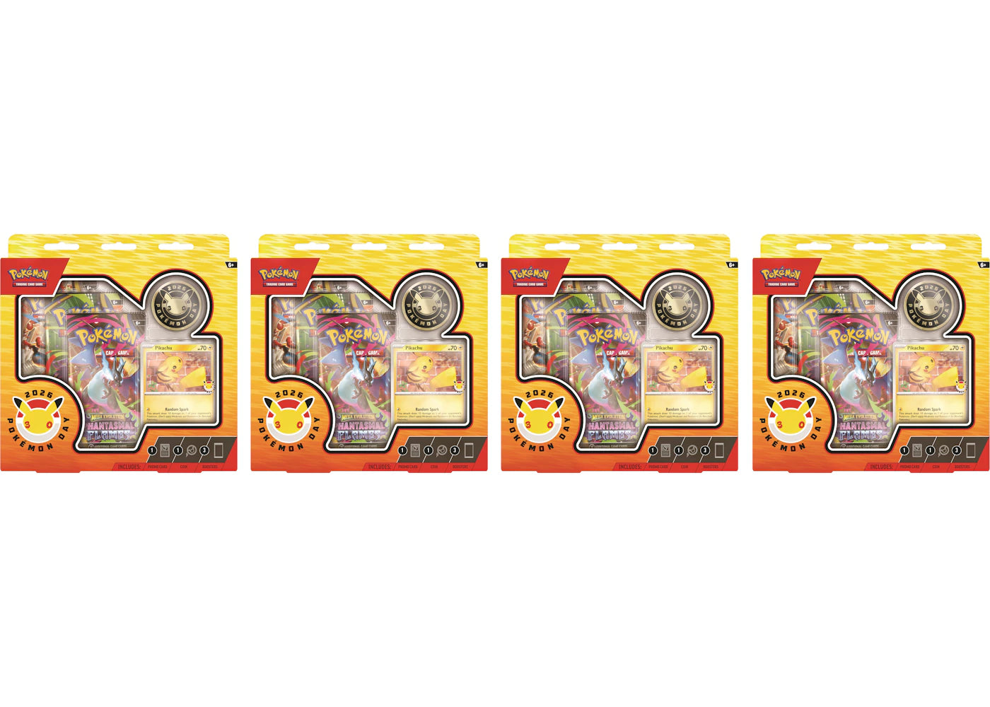 2026 Pokémon Day Pikachu Collection 4x Lot - vue 360