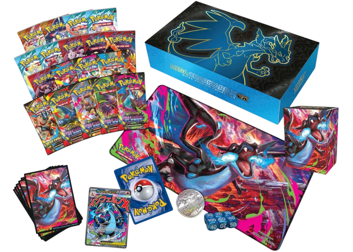 2025 Pokémon Mega Evolution Charizard X ex Ultra-Premium Collection - vue secondaire A