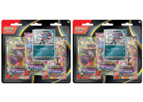 2025 Pokémon Mega Evolution Phantasmal Flames Weavile 3Pk Booster Blister 2x Lot