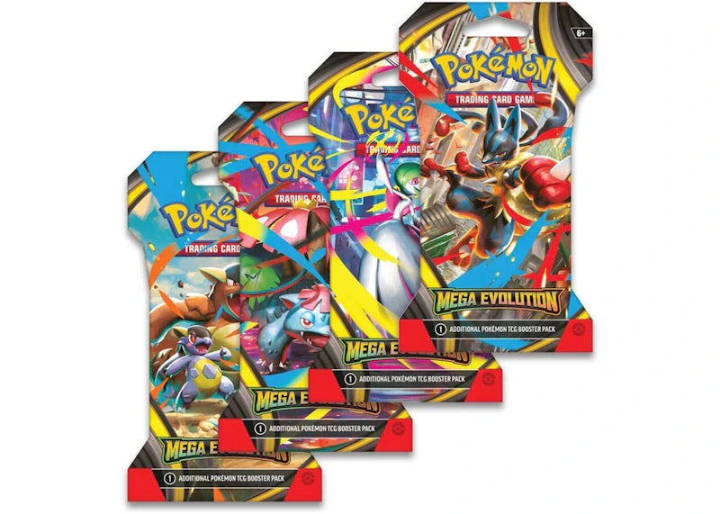 2025 Pokémon Mega Evolution Sleeved Booster 4-Pack - vue 360