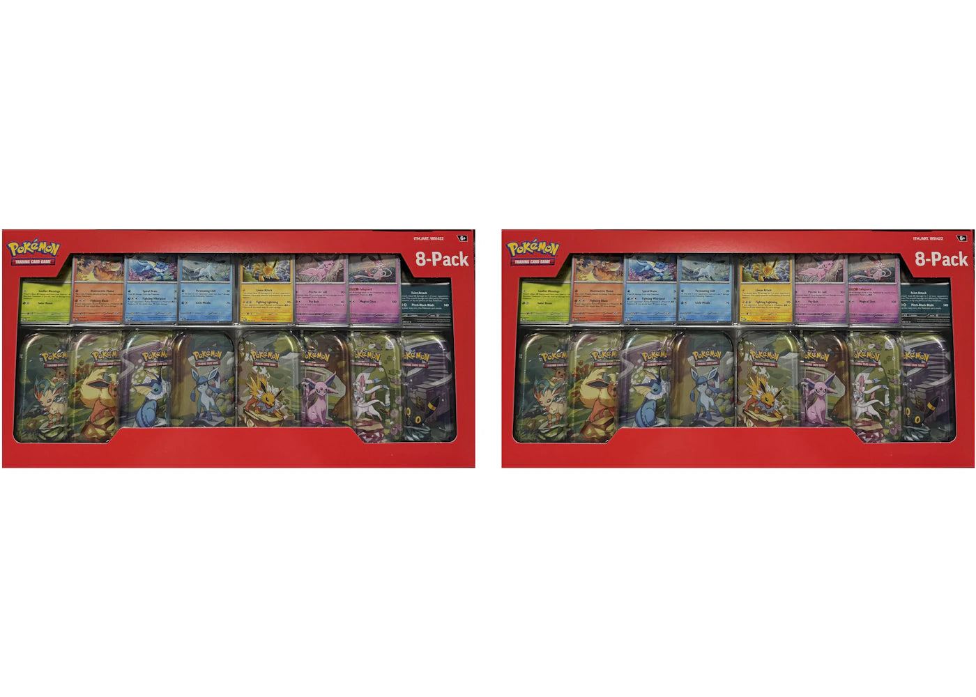 2025 Pokémon Prismatic Evolutions Mini Tins 8-Pack (Costco Exclusive) 2x Lot - vue 360