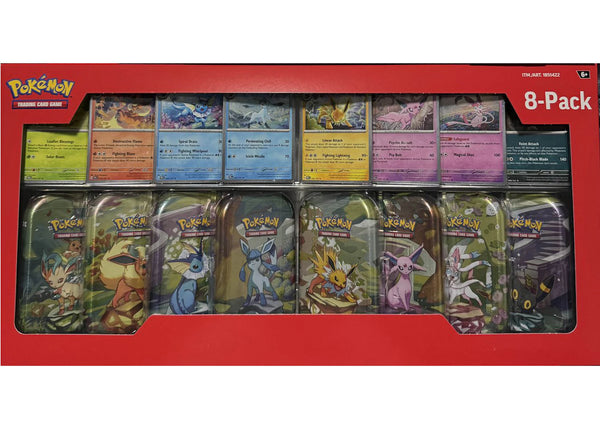 2025 Pokémon Prismatic Evolutions Mini Tins 8-Pack (Costco Exclusive) sneakers - authentic Pokemon shoes