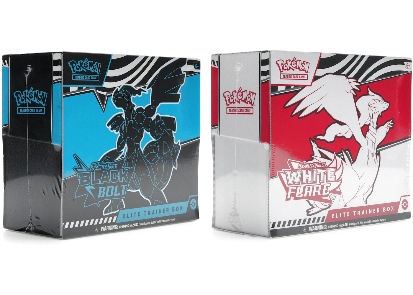 2025 Pokémon Scarlet & Violet Black Bolt & White Flare Elite Trainer Box - vue 360