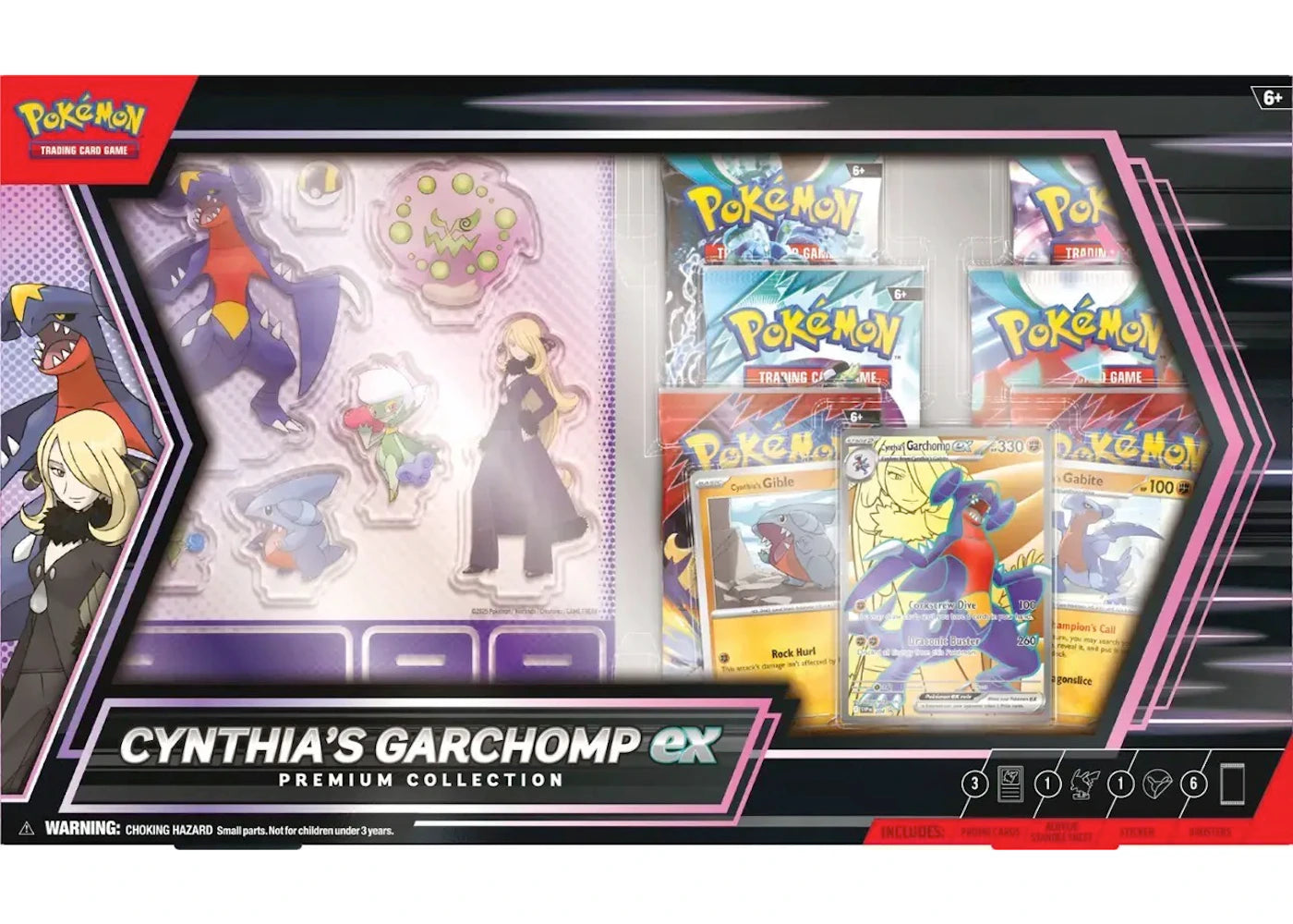 2025 Pokémon Scarlet & Violet Cynthia's Garchomp ex Premium Collection Box - vue 360
