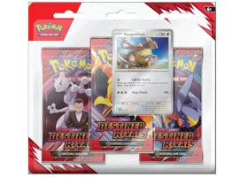 2025 Pokémon Scarlet & Violet Destined Rivals Kangaskhan 3 Pack Blister Pack