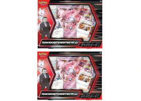 2025 Pokémon Scarlet & Violet Destined Rivals Team Rocket's Mewtwo EX Box 2x Lot - vue 360