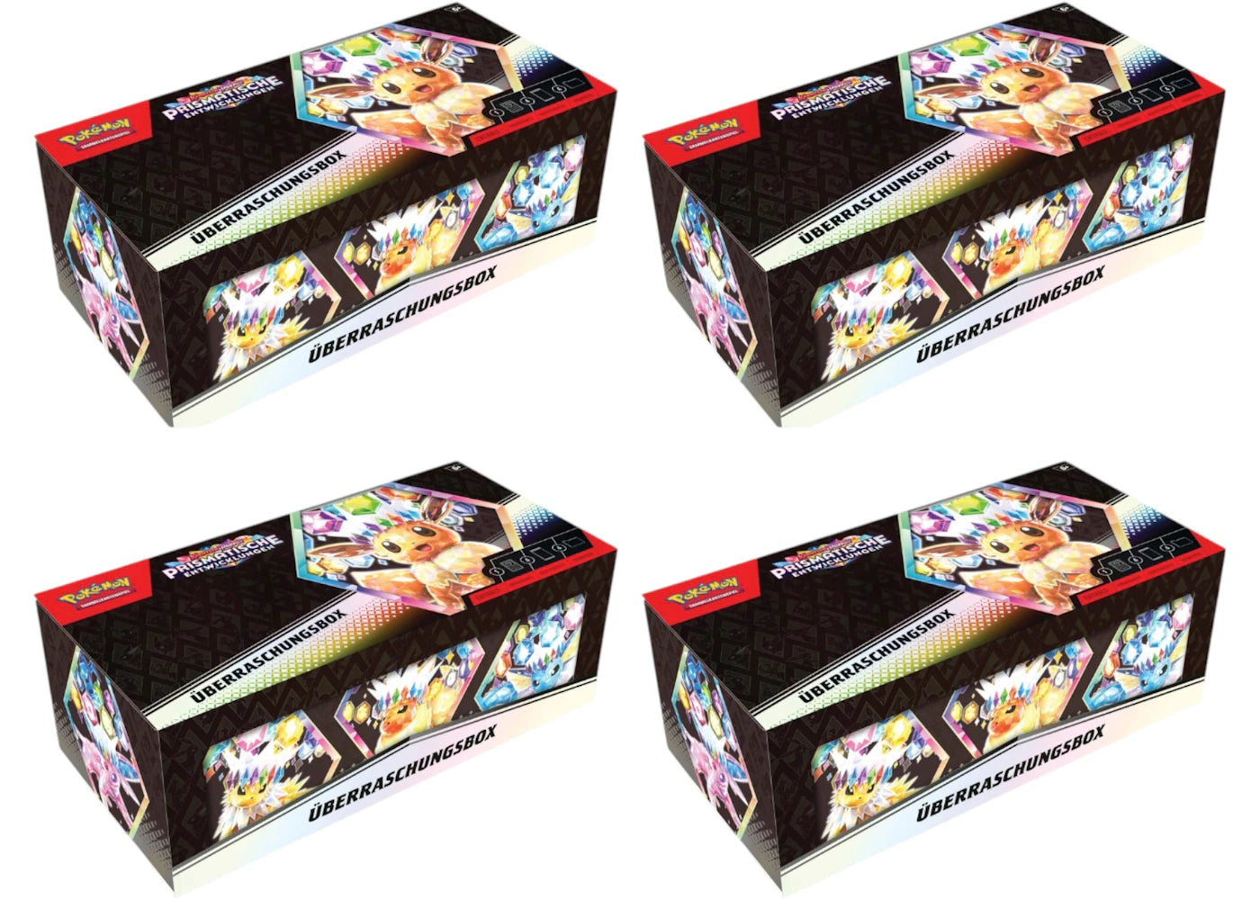 2025 Pokémon Scarlet & Violet Prismatic Evoloutions Surprise Box (German) 4x Lot - vue secondaire A