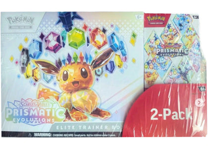 2025 Pokémon Scarlet & Violet Pristmatic Evolutions Elite Trainer Box + Booster Costco Bundle - sneakers view 2