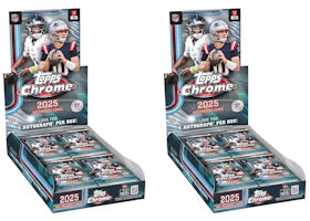 2025 Topps Chrome Football Hobby Box 2x Lot - vue 360