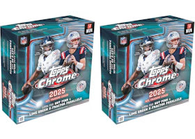2025 Topps Chrome Football Mega Box 2x Lot - vue 360