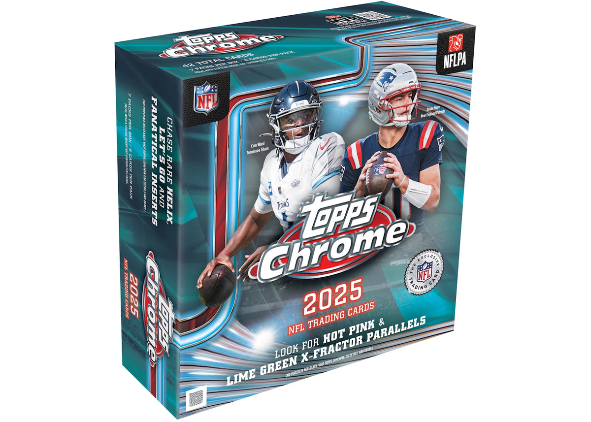 2025 Topps Chrome Football Mega Box 2x Lot - vue 360