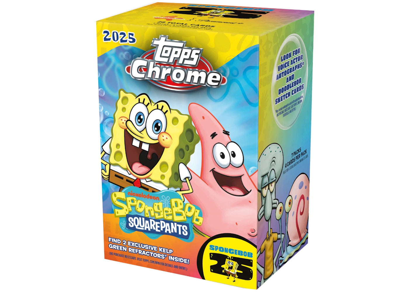 2025 Topps Chrome SpongeBob 25th Anniversary Blaster Box - vue 360
