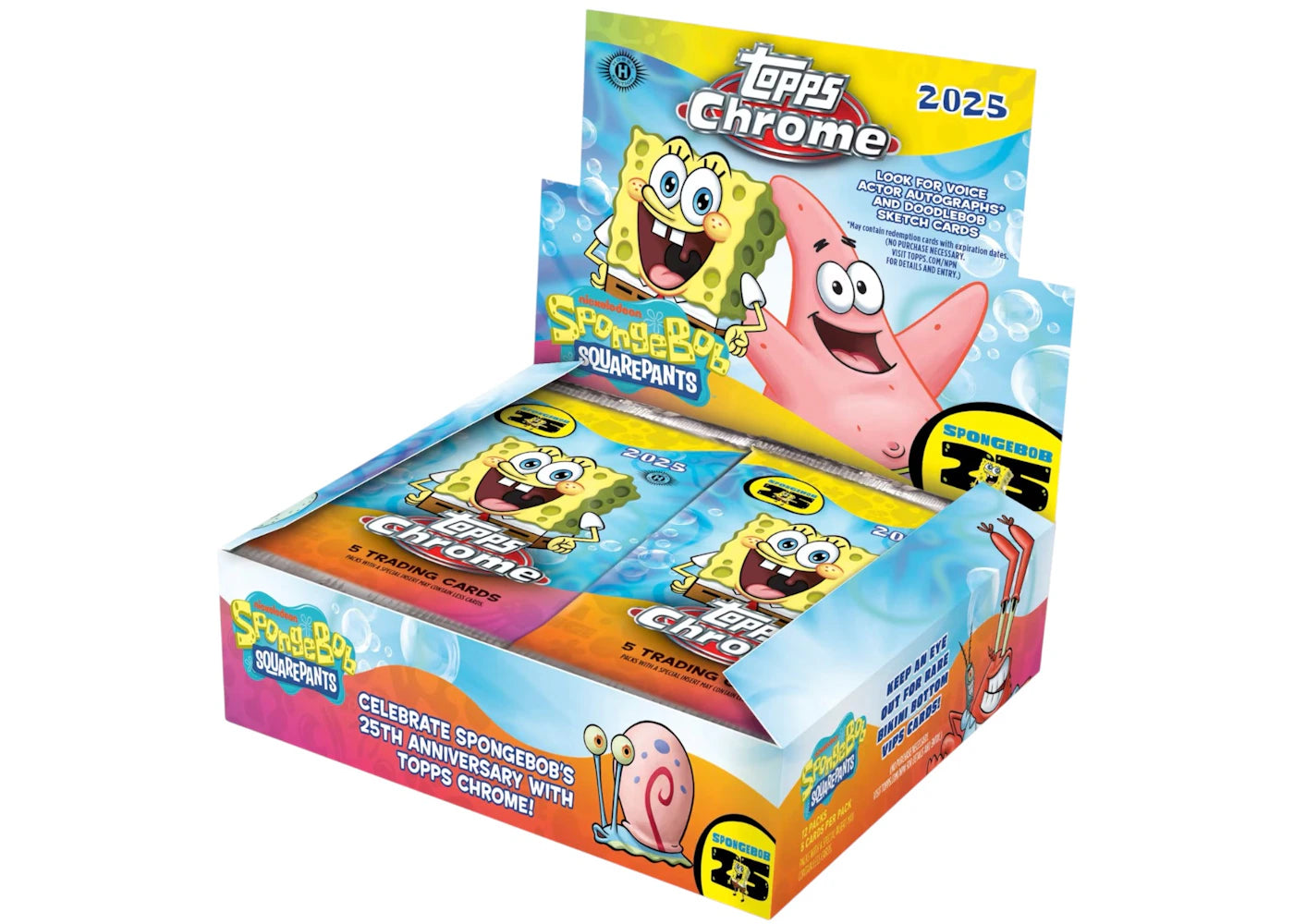 2025 Topps Chrome SpongeBob 25th Anniversary Hobby Box - vue 360