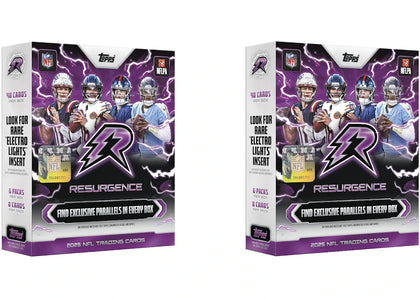 2025 Topps Resurgence Football Mega Box 2x Lot - authentic Topps product