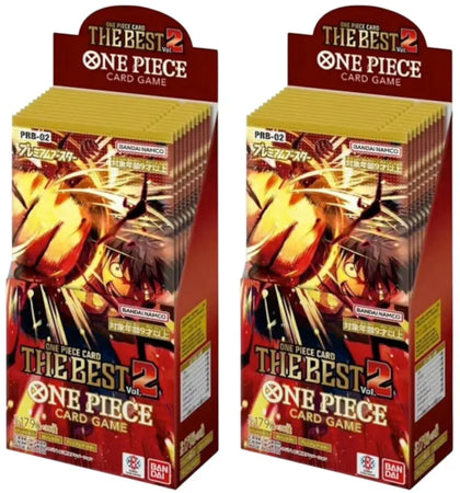 2025 Bandai One Piece The Best Vol. 2 (PRB-02) Booster Box 2x Lot - authentic Bandai product