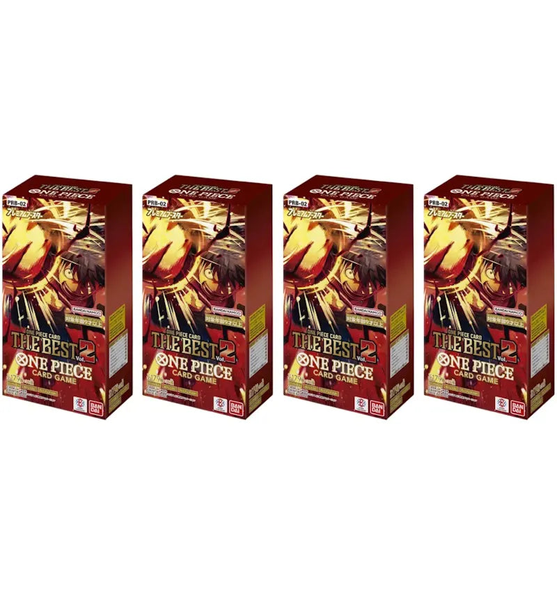 2025 Bandai One Piece The Best Vol.2 (PRB-02) Booster Box 4x Lot - vue 360