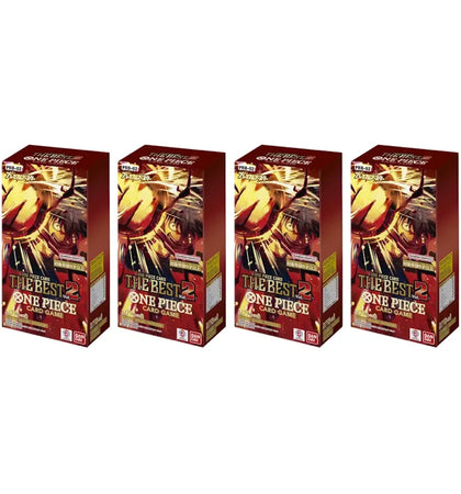 2025 Bandai One Piece The Best Vol.2 (PRB-02) Booster Box 4x Lot - authentic Bandai product