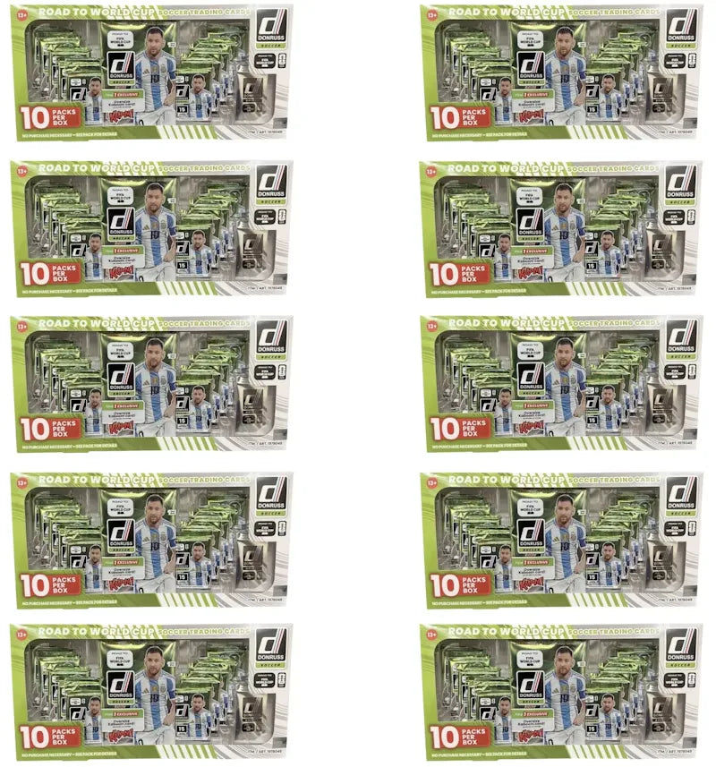 2025 Panini Donruss Soccer Road to the FIFA World Cup (Costco Exclusive) Collection Box 10x Lot - vue 360