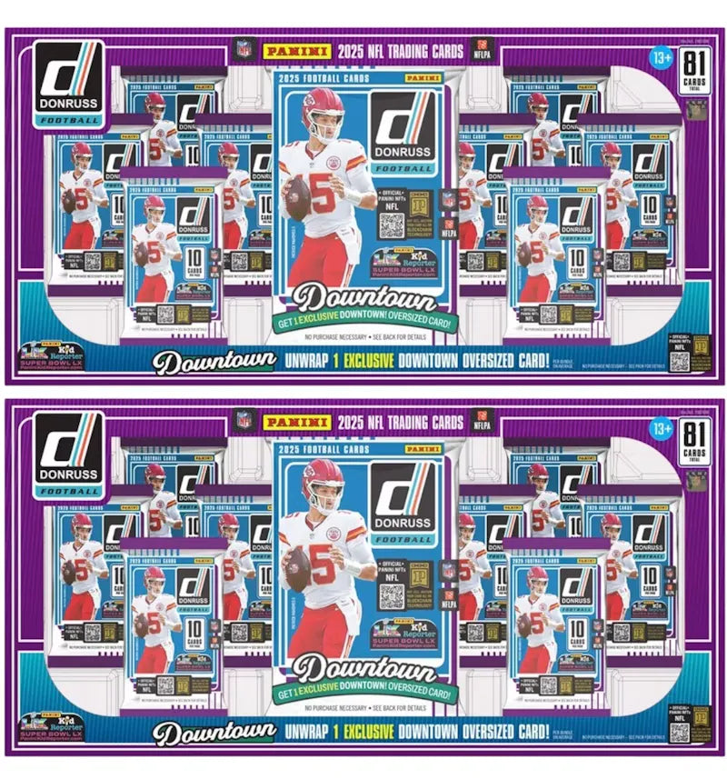 2025 Panini Donruss Football (Costco Exclusive) Bundle 2x Lot - vue 360