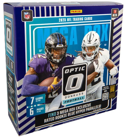 2025 Panini Donruss Optic Football Mega Box (Blue Hyper) - authentic Panini product