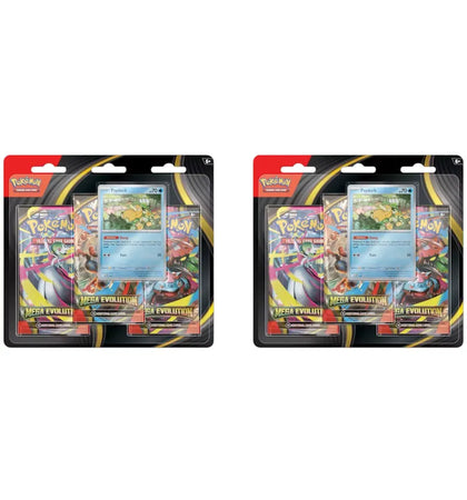 2025 Pokémon Mega Evolution 3-Pack Blister Pack 2x Lot (Psyduck) - authentic Pokemon product