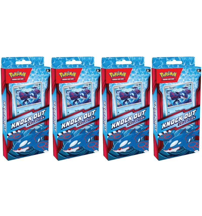 2025 Pokémon Mega Evolution Kyogre Knock Out Collection 4x Lot - vue 360