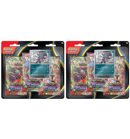 2025 Pokémon Mega Evolution Phantasmal Flames Weavile 3Pk Booster Blister 2x Lot - authentic Pokemon product